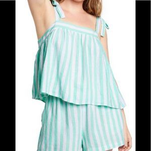 Striped tie Strap Top & shorts set Stoney Clover Lane x Target Light Green szS